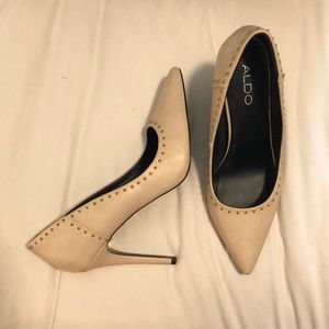 Studded nude aldo heels